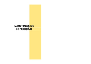 IV. ROTINAS DE
EXPEDIÇÃO
 