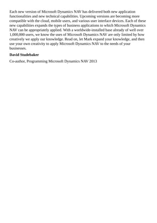 Microsoft Dynamics Nav 2013 Application Design Mark Brummel | PDF