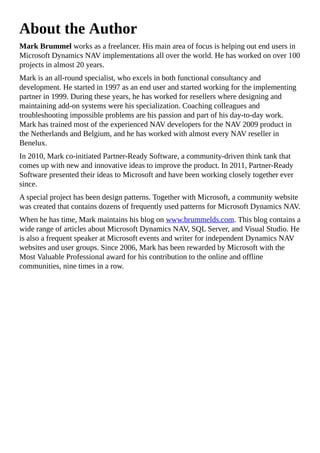 Microsoft Dynamics Nav 2013 Application Design Mark Brummel | PDF