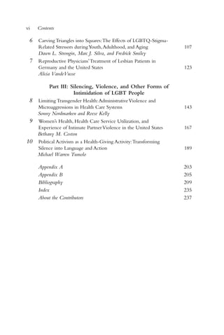 Health Care Disparities And The Lgbt Population Vickie L Harvey | PDF