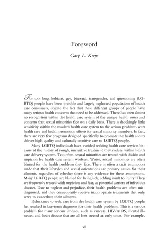Health Care Disparities And The Lgbt Population Vickie L Harvey | PDF