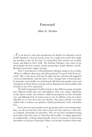 Health Care Disparities And The Lgbt Population Vickie L Harvey | PDF