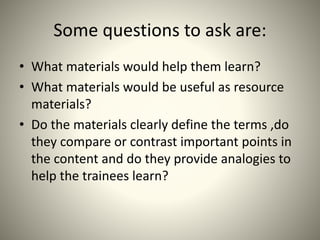 Tot Example Questions TRAINING OF TRAINERS(TOT) SKILLS - Copy | PPTX