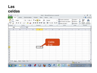 Las
celdas
Celda
E10
 