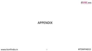APPENDIX
#ITSMFIND15www.itsmfindia.in 15
 