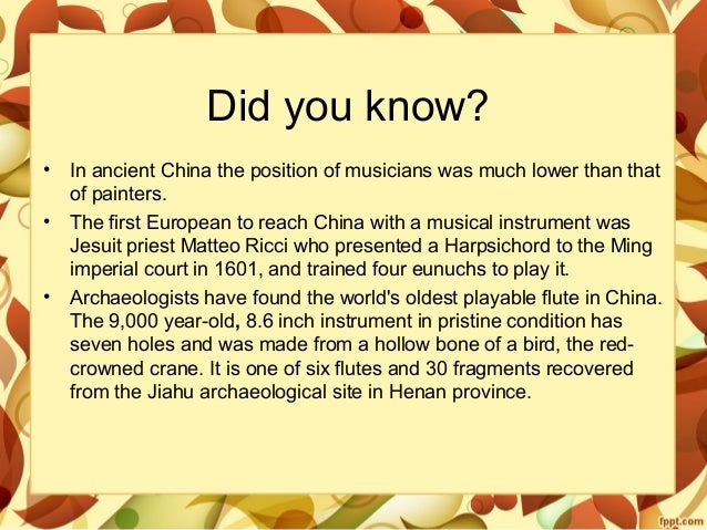 Chinese Traditional Music (School Presentation 2013)