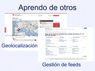 Aprendo de otros Geolocalización Gestión de feeds