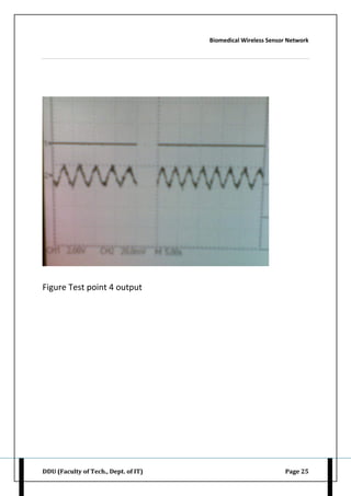 Biomedical Wireless Sensor Network
DDU (Faculty of Tech., Dept. of IT) Page 25
Figure Test point 4 output
 