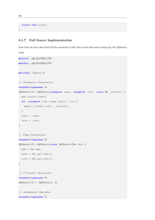 Cpp Contructor Matrix C++ For Quantitative Finance | PDF