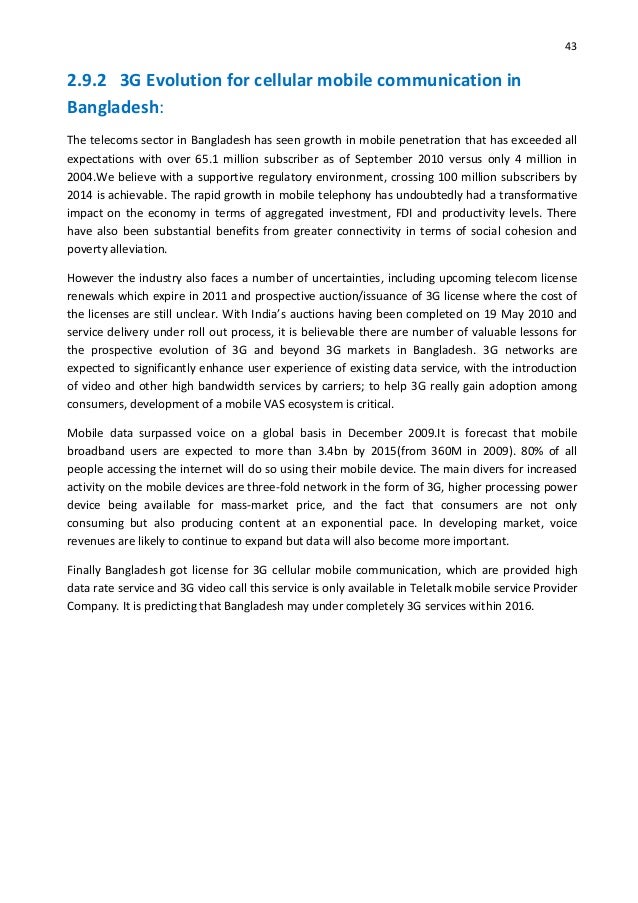 Help on dissertation 3g technology