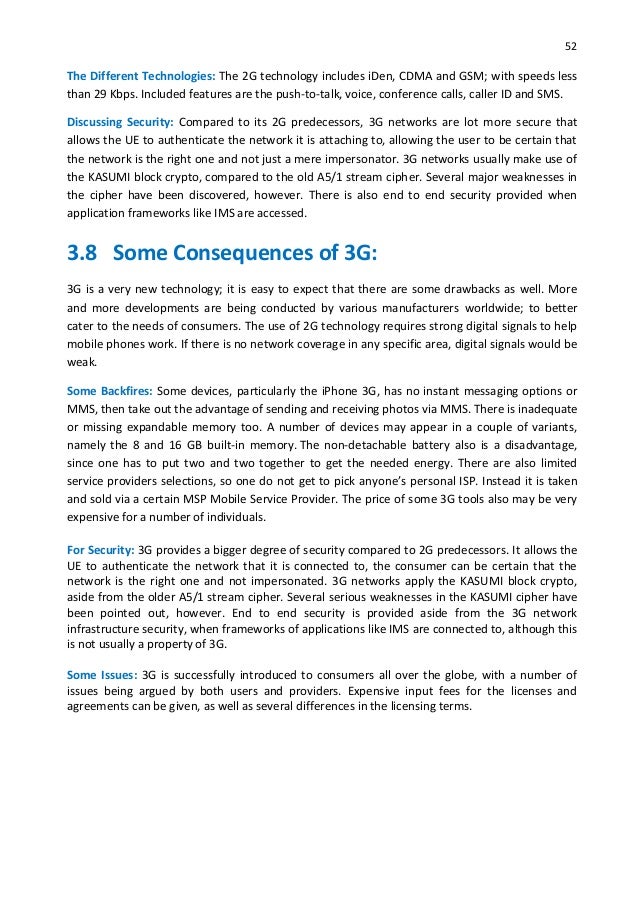 Help on dissertation 3g technology