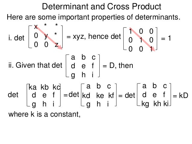 267 4 Determinant And Cross Product N