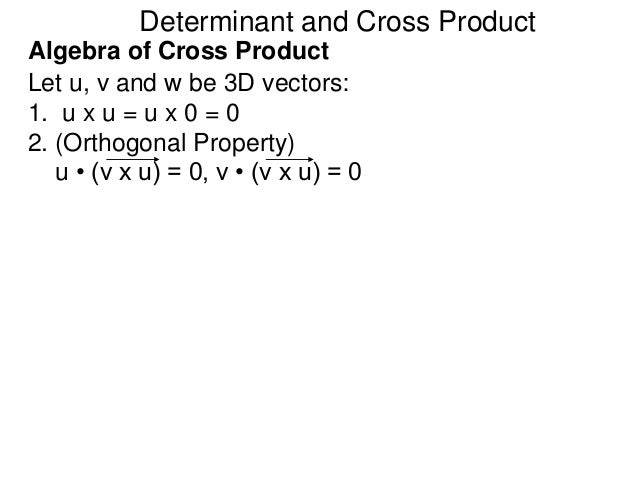 267 4 Determinant And Cross Product N