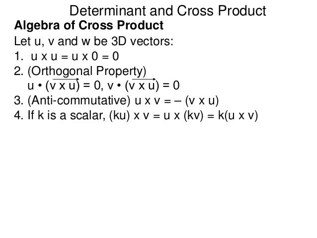 267 4 Determinant And Cross Product N