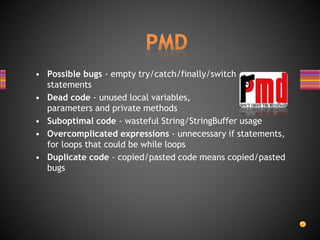 Java Code Quality Tools | PPT