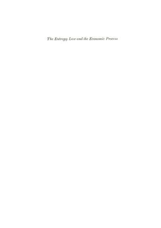 The Entropy Law and the Economic Process
 