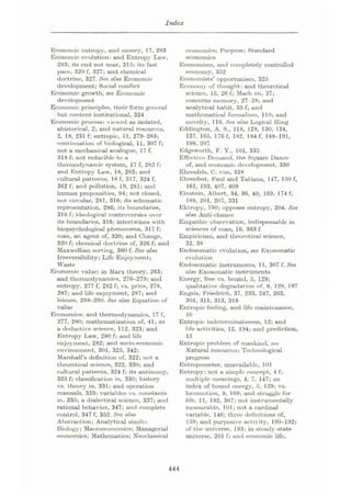 The Entropy Law and the Economic Process