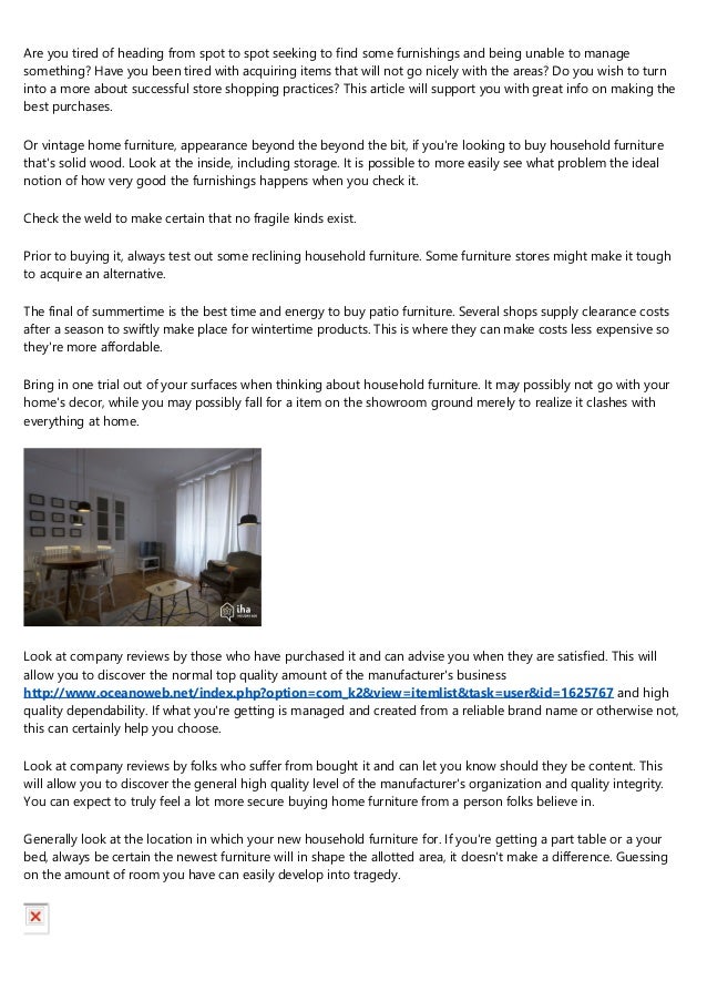 Buy New Furniture The Simplest Way By Utilizing These Tips