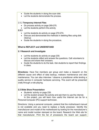 Computer Hardware Servicing Learner's Material Grade 10 | PDF