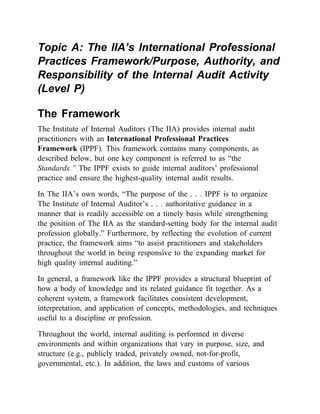 Iias Certified Internal Auditor Cia Learning System Individual Part 1 ...