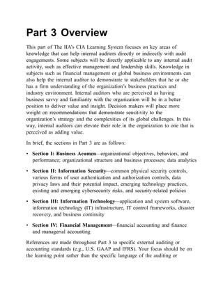Iias Certified Internal Auditor Cia Learning System Individual Part 3 ...