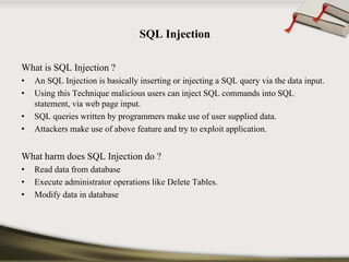 Vulnerabilities in Web Applications | PPTX