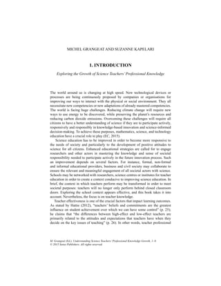 Understanding Science Teachers Professional Knowledge Growth Michel ...