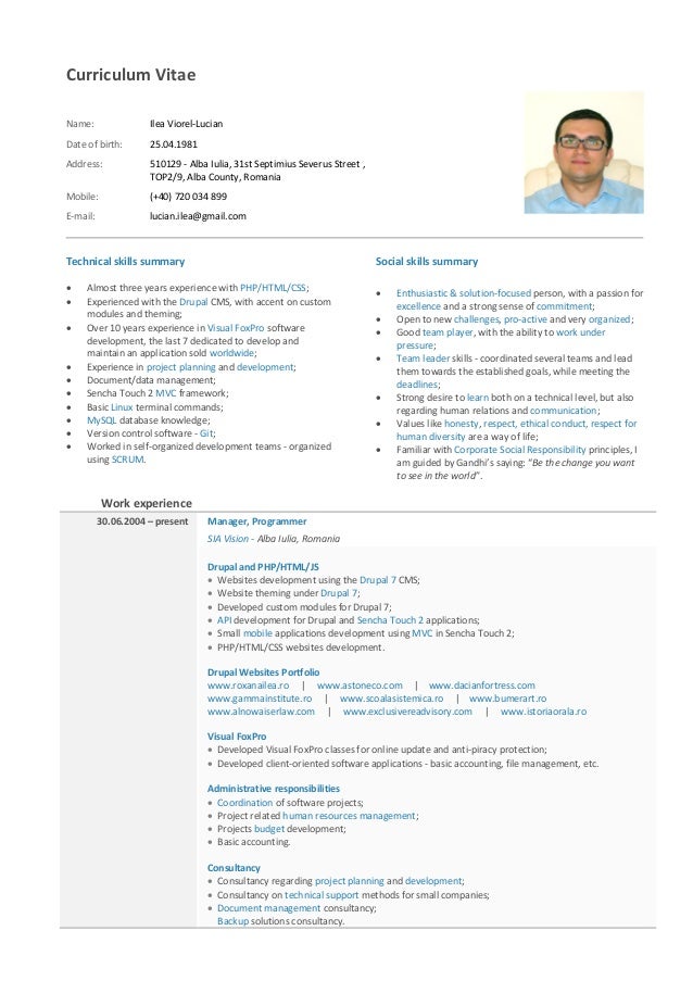 Curriculum vitae pdf image