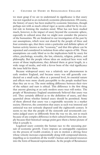 The Culture Of Usury In Renaissance England David Hawkes Auth | PDF