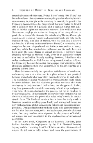 The Culture Of Usury In Renaissance England David Hawkes Auth | PDF