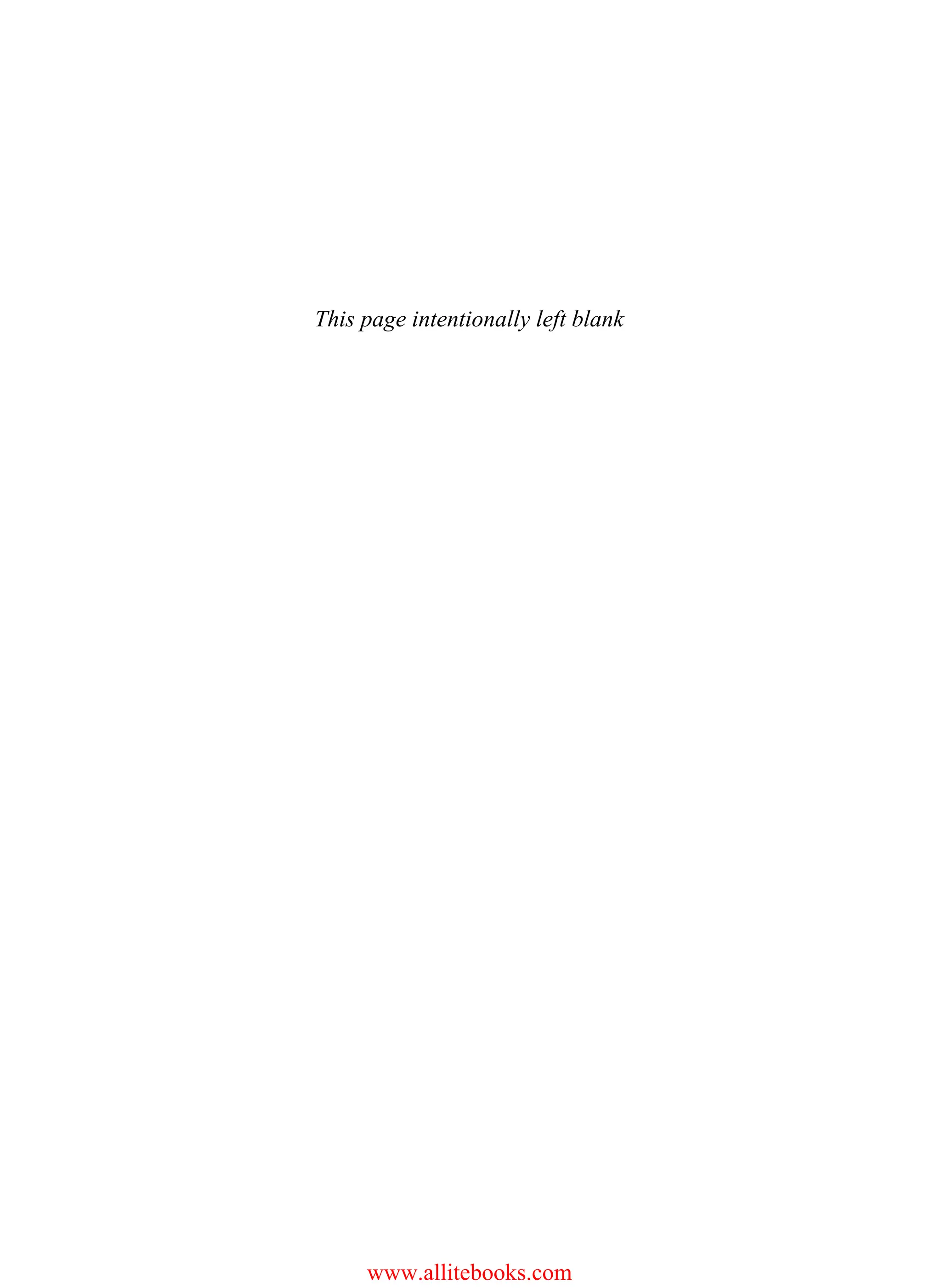 This page intentionally left blank
www.allitebooks.com
 