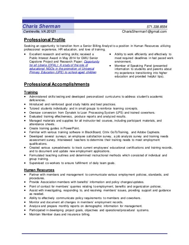 Va resume help