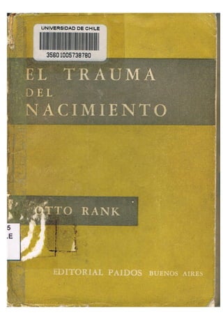 Libro Completo "El trauma del nacimiento" de Otto Rank 