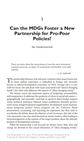 Ngos And The Millennium Development Goals Citizen Action To Reduce ...