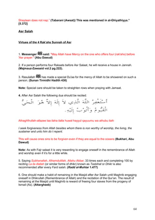 Beautiful Sunnah's of Rasulallah (SAW) to Do Everyday | PDF