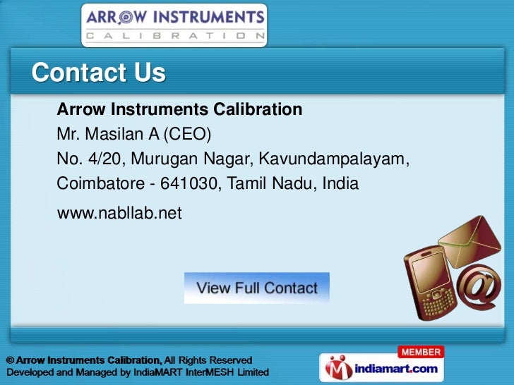 Arrow Instruments Calibration Tamil Nadu India