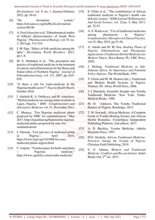 Traditional Medicine in Nigeria | PDF