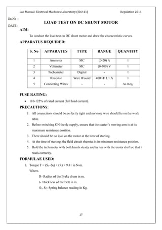 Lab Electrical Load 269010454 electrical-machines-lab-manual-for-petrochemaical | PDF