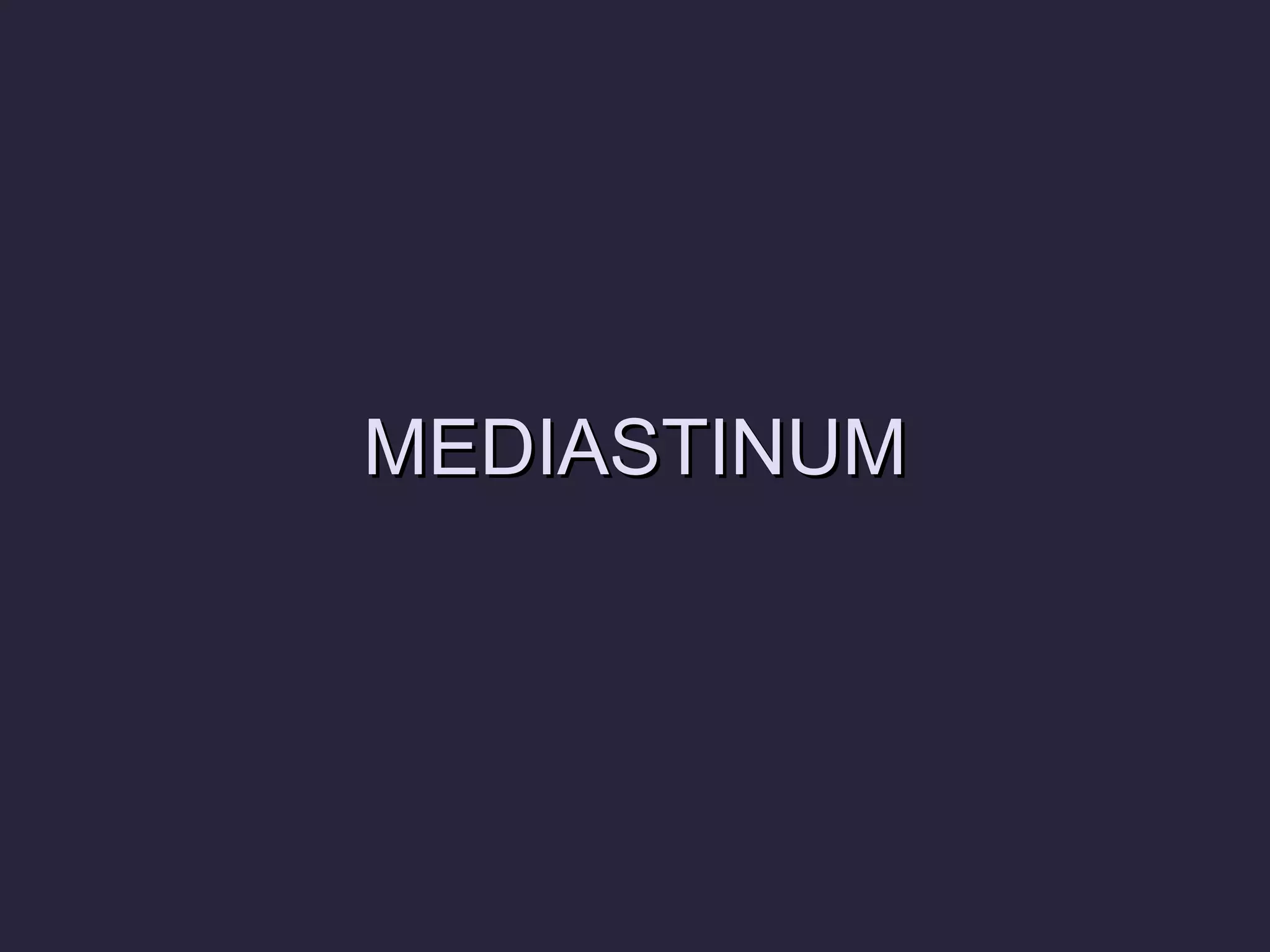 MEDIASTINUM 