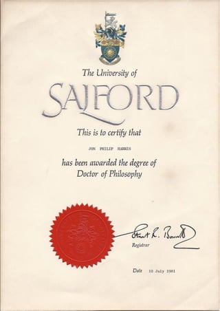 University of Salford-PhD Pyhsics