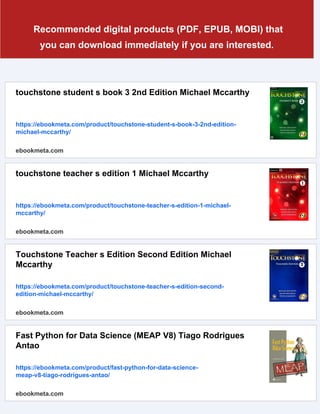 touchstone student s book 4 2nd Edition Michael Mccarthy | PDF