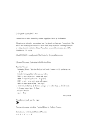 Sim Van Rift Ecological Design Tenth Anniversary Edition Sim Van Der Ryn | PDF