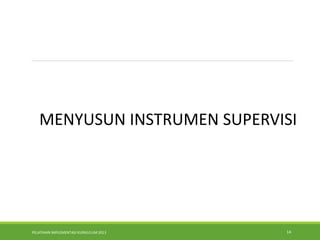 PELATIHAN IMPLEMENTASI KURIKULUM 2013 14
.
.
MENYUSUN INSTRUMEN SUPERVISI
 
