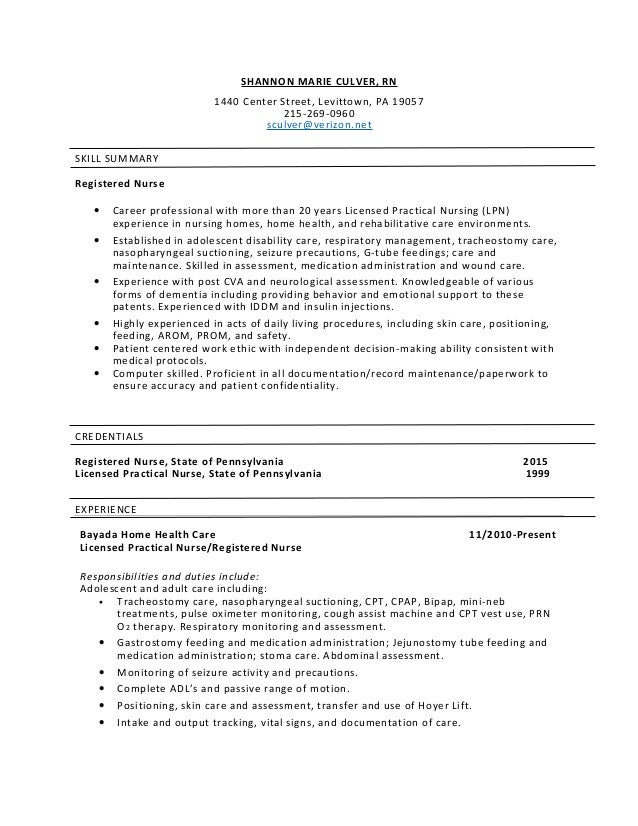 home health rn resumes