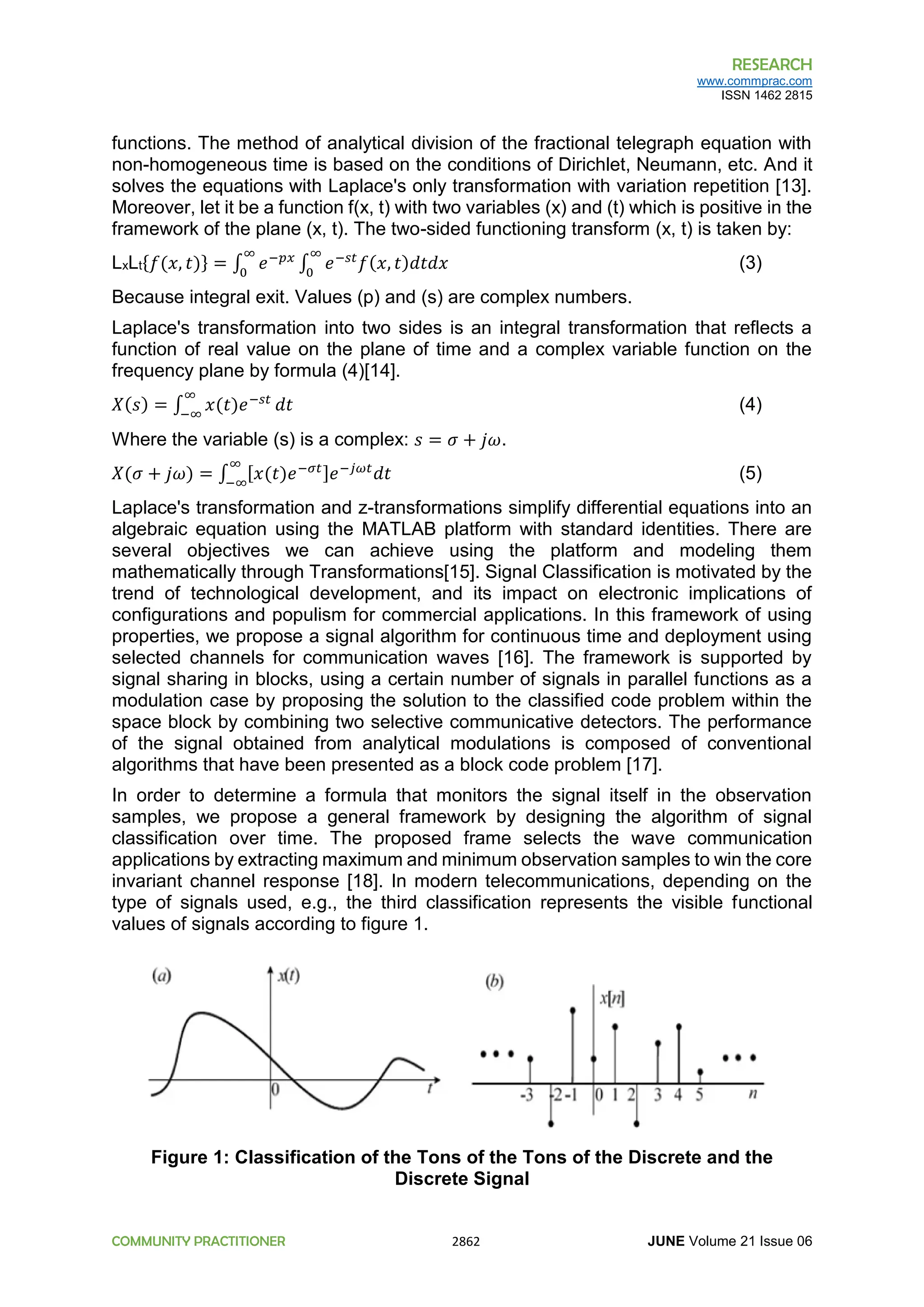 THE PROPERTIES OF CLASSIFYING SIGNALS IN CONTINUOUS TIME AND DISCRETE ...