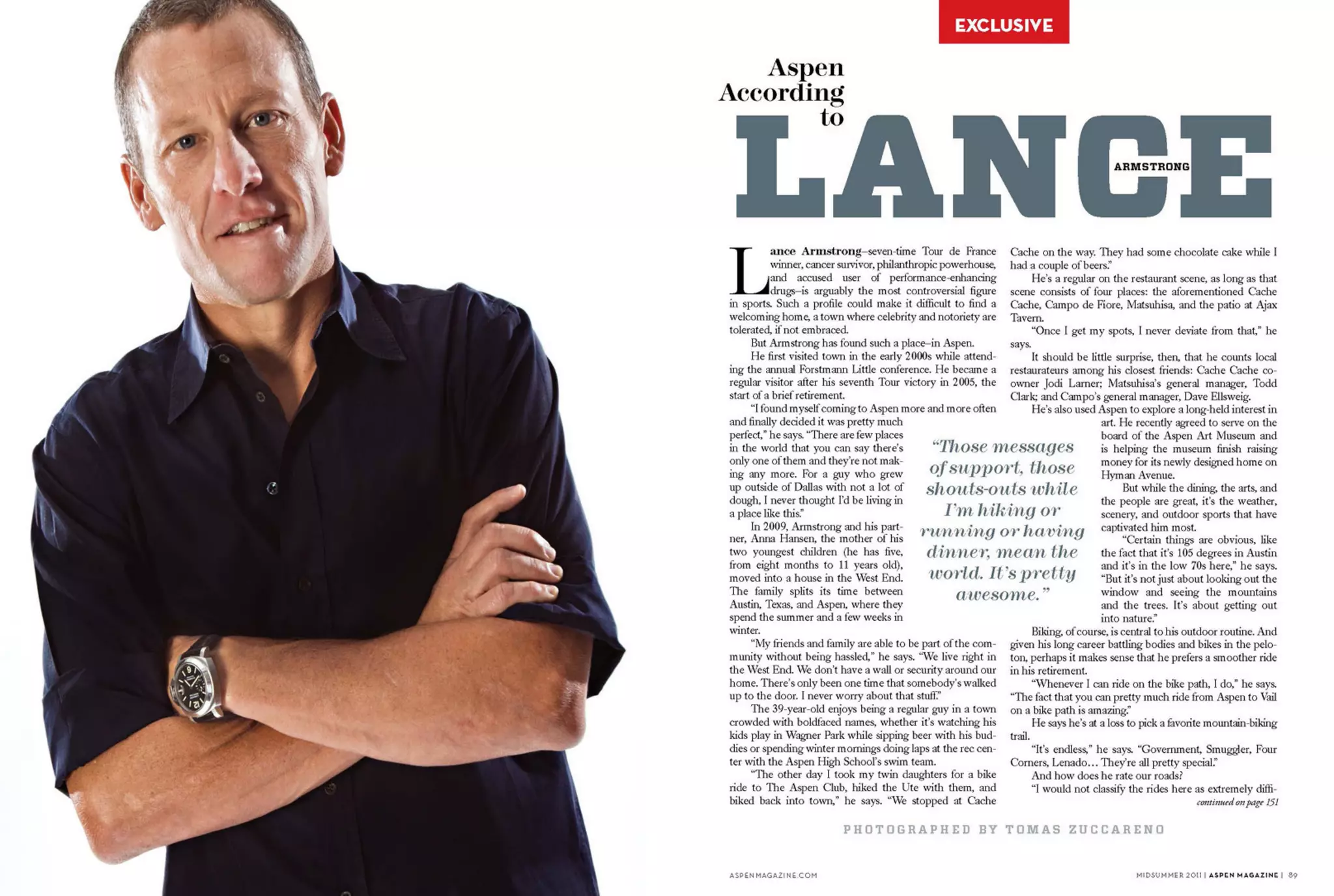 Aspen Magazine Lance Armstrong