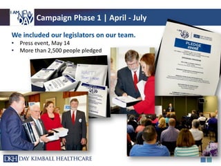 Campaign Phase 1 | April - July
We included our legislators on our team.
• Press event, May 14
• More than 2,500 people pl...