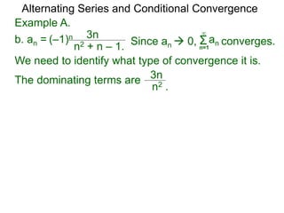 26 alternating series and conditional convergence x | PPTX
