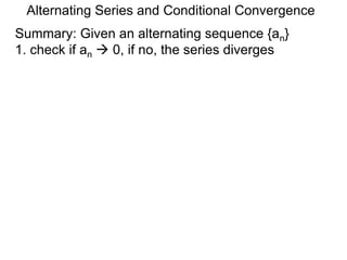 26 alternating series and conditional convergence x | PPTX