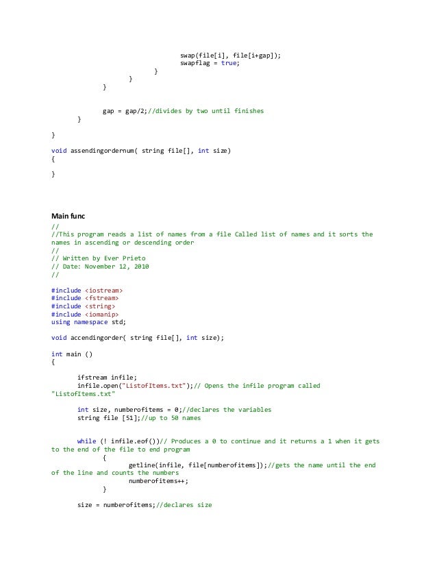 C++ Project 6